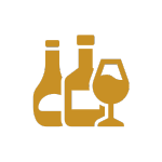 Symbol of liquor and wine glass